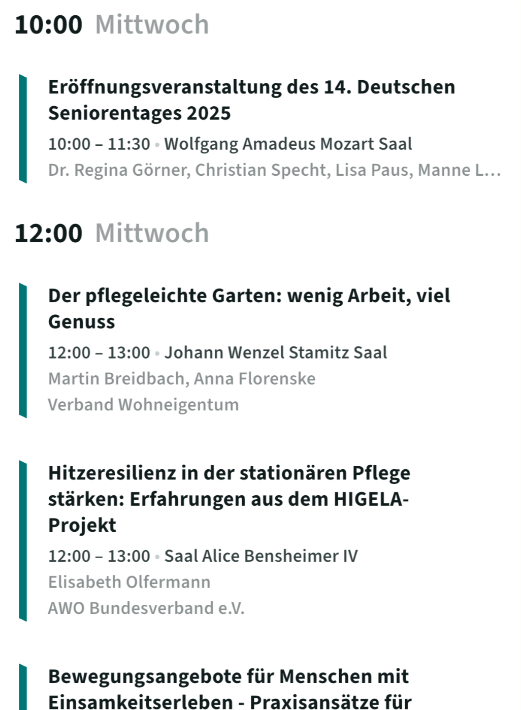 Deutscher Seniorentag app session list visual identity